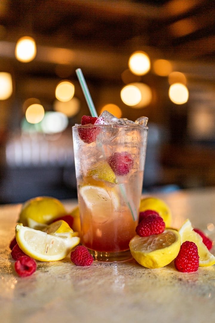 Raspberry lemon phosphate soda